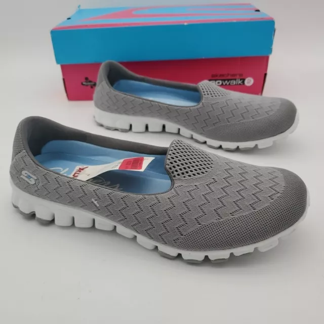 Skechers Go Walk 2 Memory Foam Slip On Shoes Womens 10 Gray Lace 13590 21934TX