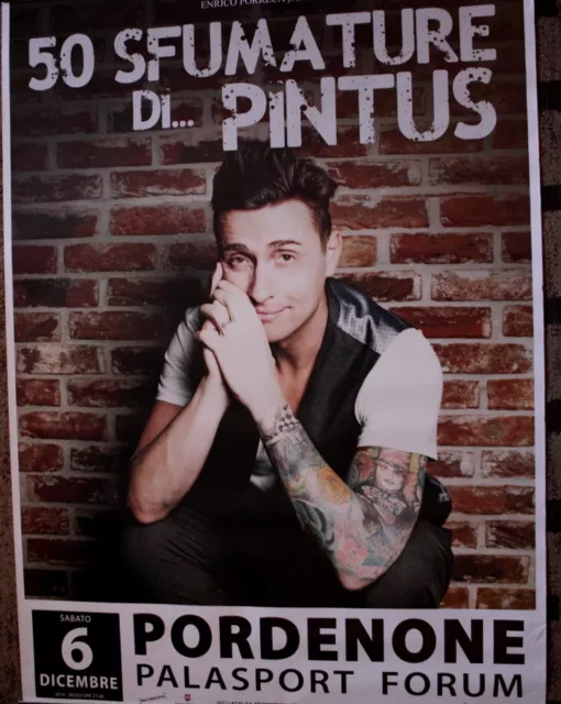 50 Sfumature di PINTUS poster manifesto 70 x 100 cm ITALIA tour 2014