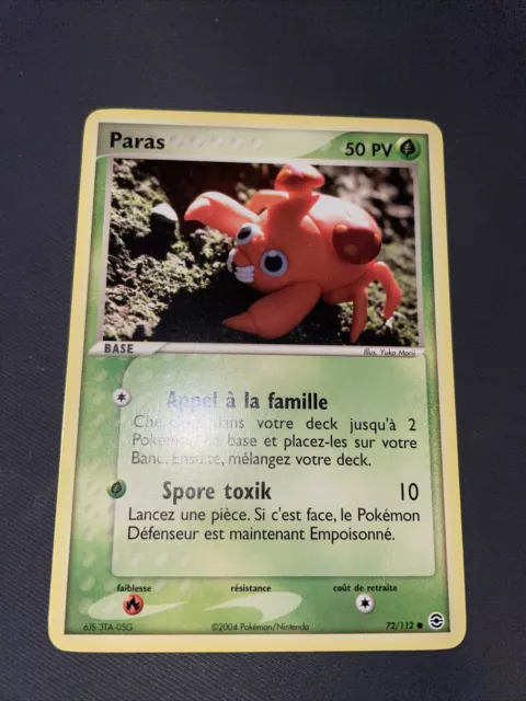 Common Paras - Pokemon 72/112 Ex Red Light Green Leaf New French