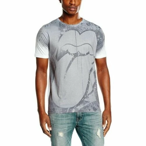 Da Uomo The Rolling Stones Mono Tongue Sublimazione T-Shirt - Unisex Musica Tee