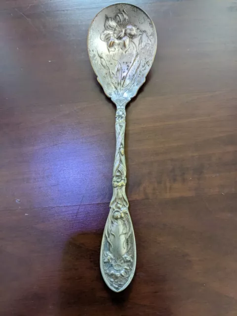 Oxford Silver Plate Co NARCISSUS 1908 Art Nouveau 5 3/4" Spoon