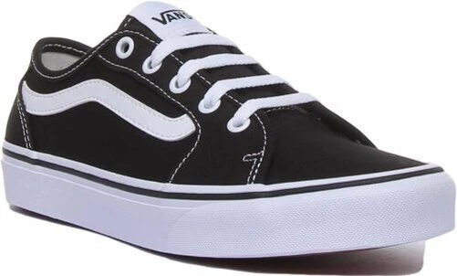 VANS Filmore - Decon A-Lace Dessus Cupsole Baskets en Noir Blanc Taille UK 3 - 8