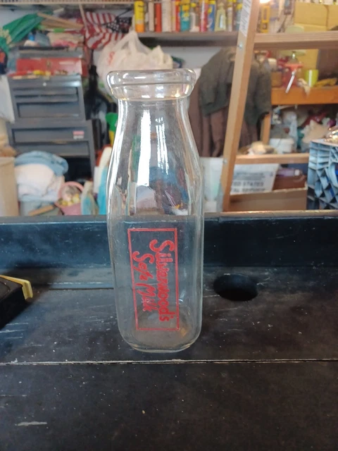 Silverwood's Safe milk pint bottle (JAS)