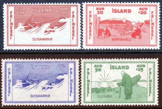 Iceland Scott #B 1-4 VF MNH 1933 Various Charities