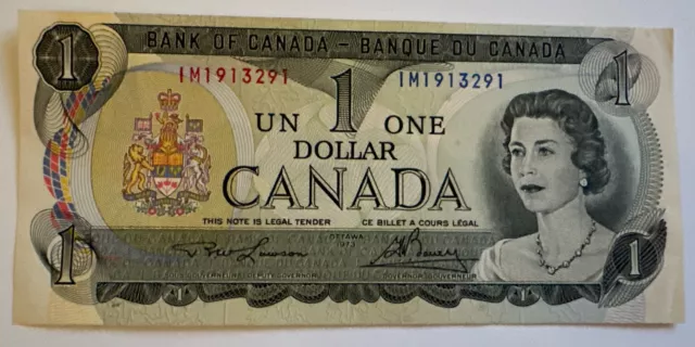 1 Dollar Banknote Kanada, ungefaltet