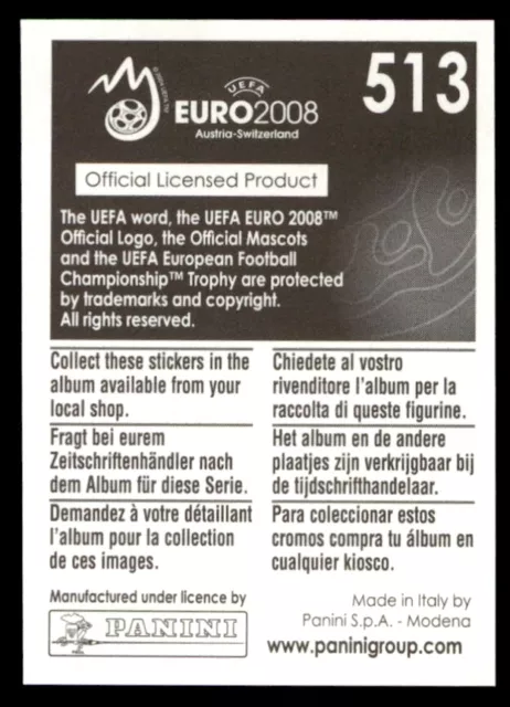 Adesivo Panini Euro 2008 - Jan Koller - Ceska Republika In Azione n. 513 2