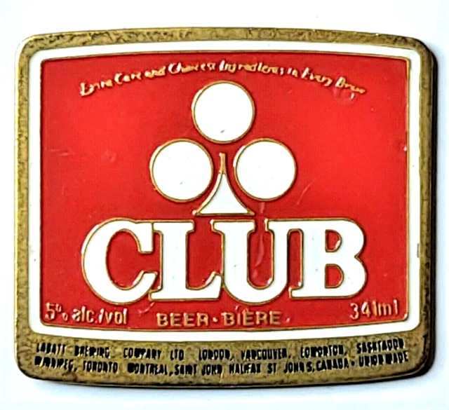 VINTAGE CLUB BEER Biere Labatt Brewing Co Hat Pin Lapel Pin 14.95