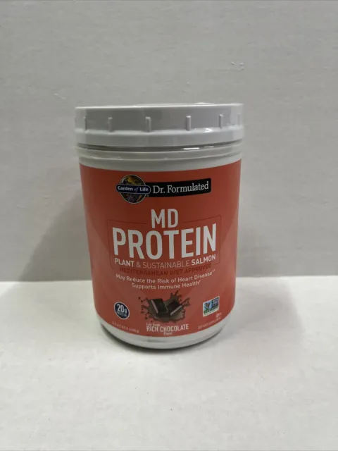 Garden of Life MD Protein Plant & Salmon Chocolate Flavor 24 oz Ex 08/23