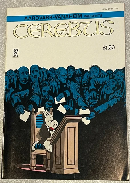 CEREBUS #37 APR 1982 AARDVARK-VANAHEIM DAVE SIM FI/VF Cerebus & Shang-Chi pin-up