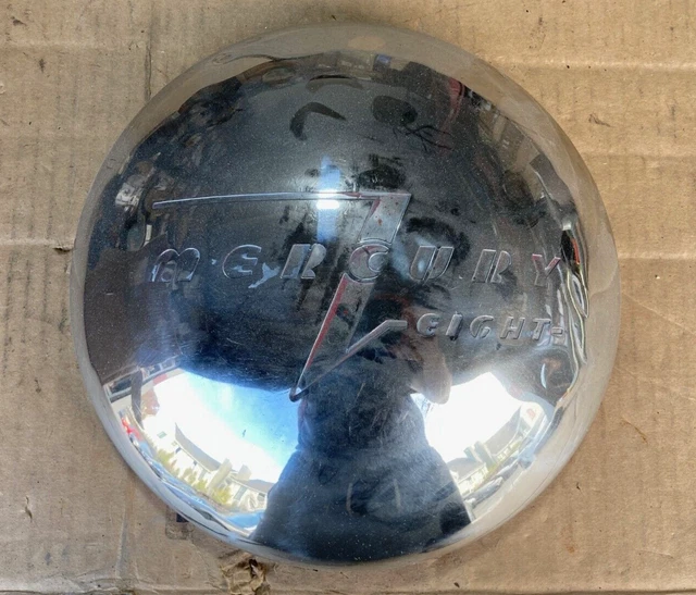 1940S 1950S MERCURY Eight Dog Dish Poverty Hubcaps Baby Moons 8.0" ID