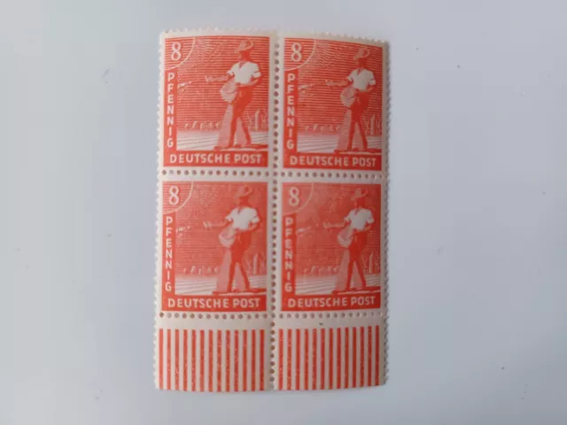 Briefmarken Alliierte Besetzung 1947 Sämann 4 x 8 Pfennig postfrisch