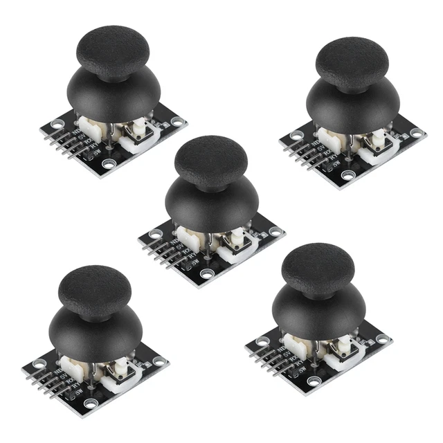 5pcs Dual-axis Joystick Sensor Module Metal Knob Handle Potentiometer For Ga AOB
