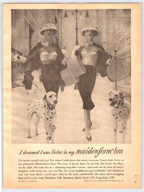 1969 YOUNG WOMAN MAIDENFORM BRA Vintage 5.5X8 Magazine Ad 1960's M418 