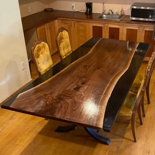 96"  x 48" Epoxy Resin Wooden Dining Handmade Table Top Work Handmade Home Decor