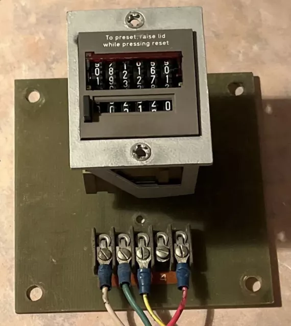 Hecon-GO4224091- 6-Digit Counter- Manual Reset- Hengstler 110V w/ an Extra Plate