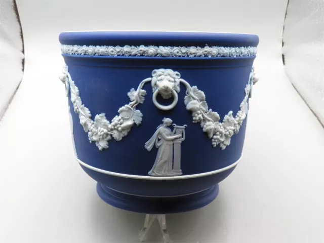 Antique Blue Jasperware Neo Classical Planter - U.K. - Circa 1895