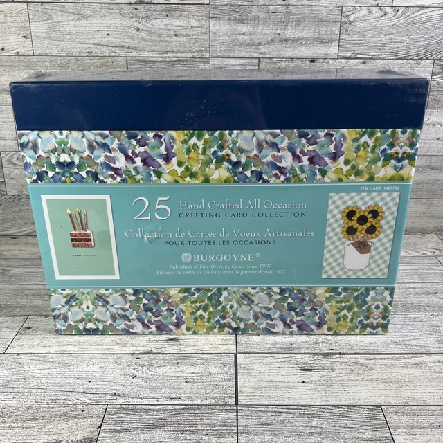 Burgoyne Hand-Crafted All Occasion Greeting Cards, 25 Count Brand New Ships Fast