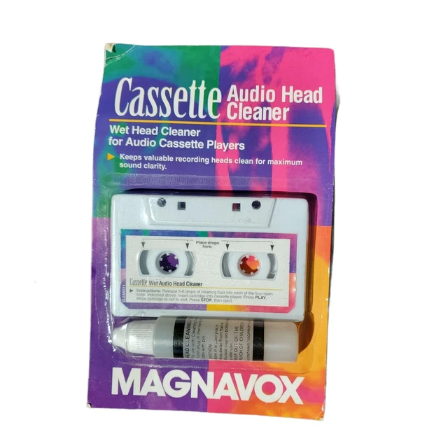PHILIPS MAGNAVOX WET Head Cassette Head Cleaner Audio Tape Players New Package EUR 7,25