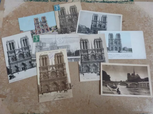 lot 28 anciennes cartes postales NOTRE DAME DE PARIS