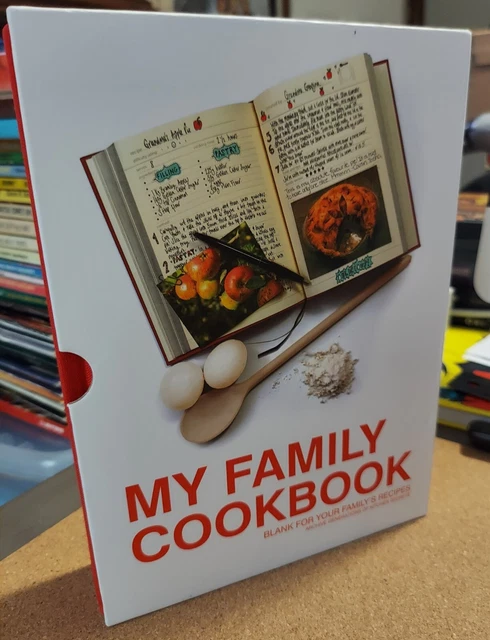 My Family Cookbook Blank Journal UNUSED! Family Recipes Kitchen Red New