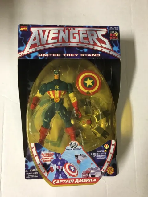 Marvel The Avengers United They Stand Captain America w/Exploding Droid Action
