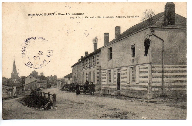 MINAUCOURT - Marne - CPA 51 - la rue principale