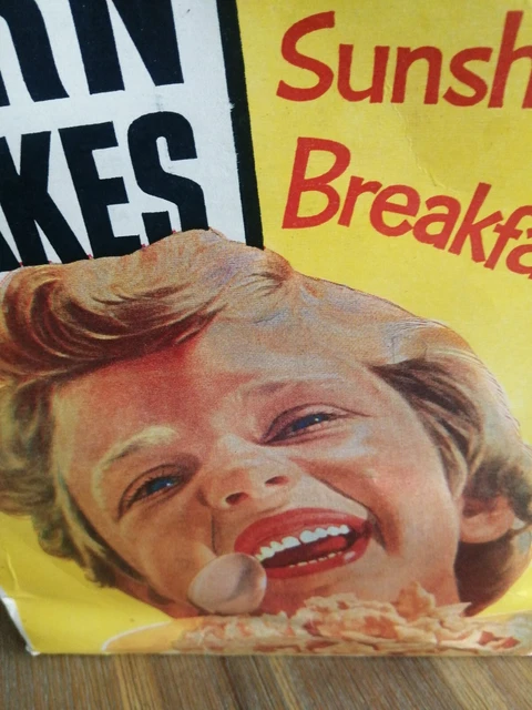 VINTAGE KELLOGGS CORN Flakes Cereal Original Large Box 1958 Rare £19.99 ...