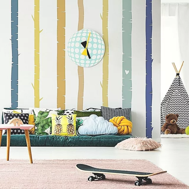 Colorful Birch Tree Wall Rainbow Wall Decals, Stickers, Wall Art Decoration 512