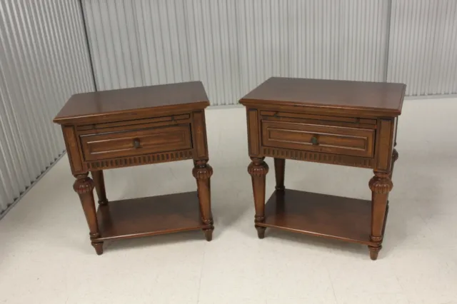 Pair Kincaid Tall Solid Cherry Open Nightstands # 71-143