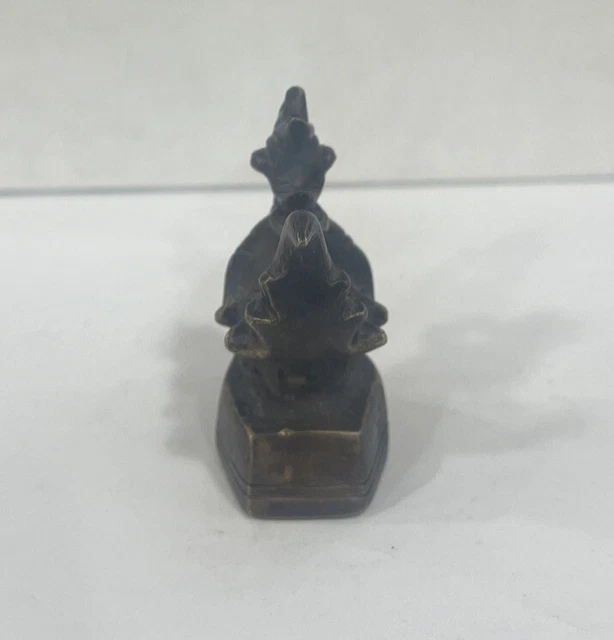 Vintage Asia Opium Weight Bird Duck Rooster Bronze China Antique 8.8 OZ 4