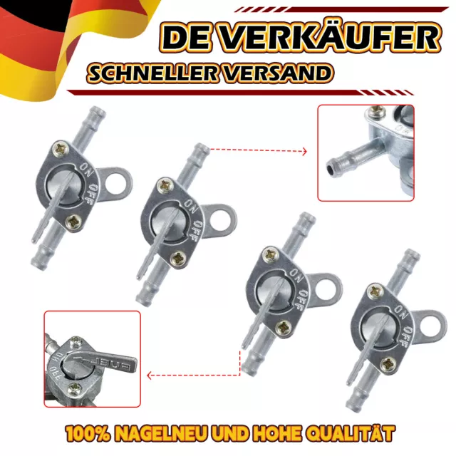 4* 6mm Kraftstoffhahn Benzinhahn 6mm Benzinhahn Schalter für Universal Motorrad