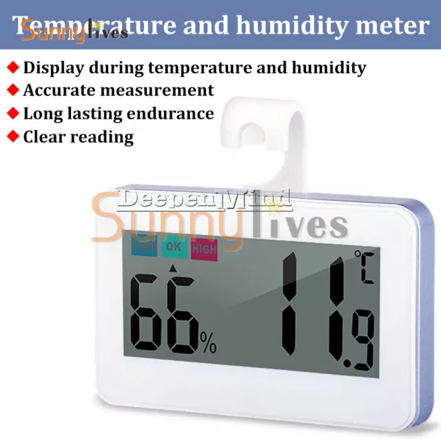 Indoor Digital LCD Fridge Thermometer Digital Refrigerator Thermometer