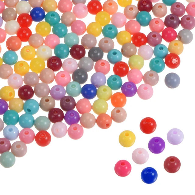 Anevous 2x Acryl Perlen Sets - 20g Mit 13m Elastischem Band Für DIY Schmuck (Braun)