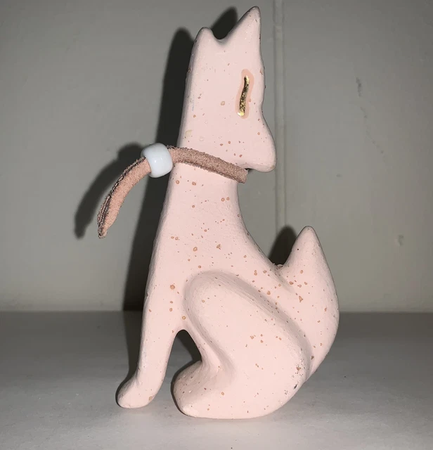 Southwest Art Pottery Howling Coyote Wolf Pottery Bandana Bead Native