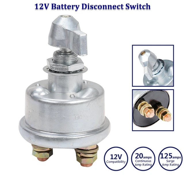 12V MASTER BATTERY Disconnect Switch 2 post SPST Kill Cut Off Nascar