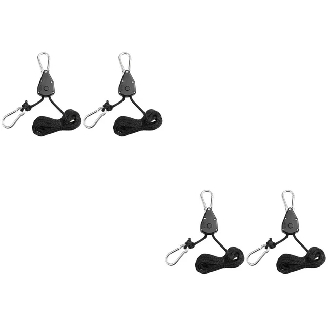 4 Pcs Wachsen Licht Kleiderbügel Pulley Seil Aufhänger Ratsche Binden Riemen