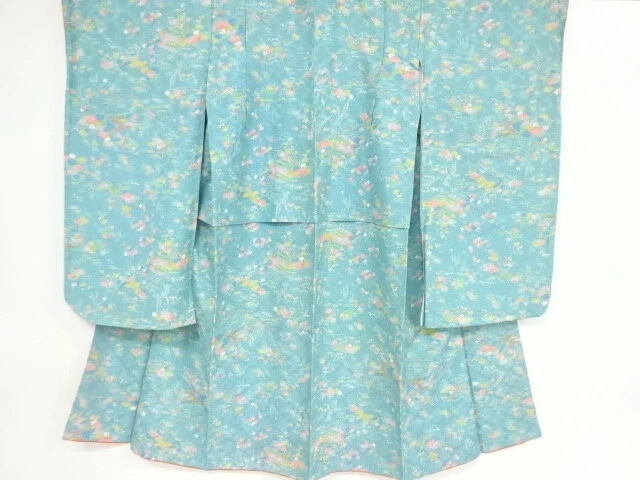 42219# Japanese Kimono / Kimono For Girls / House & Floral Plants With Strea