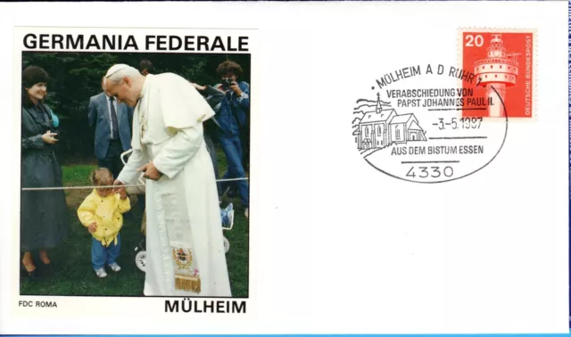 107- Fdc Vatican Visite Pape Jean Paul Ii  En  Allemagne Federale