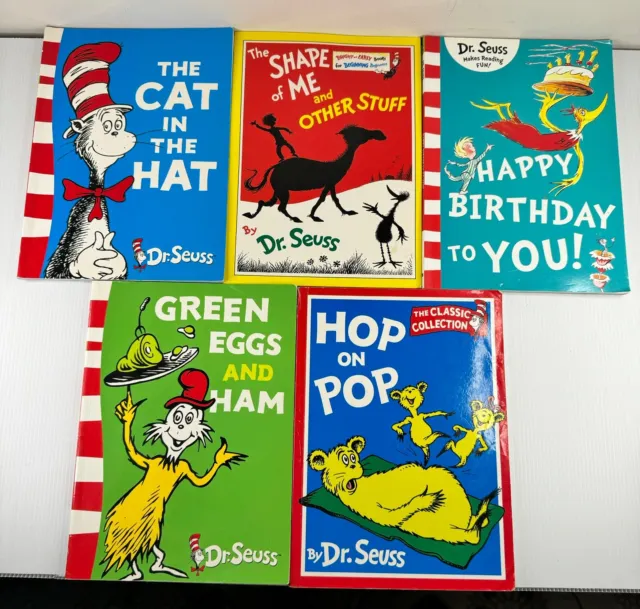 Dr Suess Classic Paperback 5 X Books Bundle Lot Free Shipping