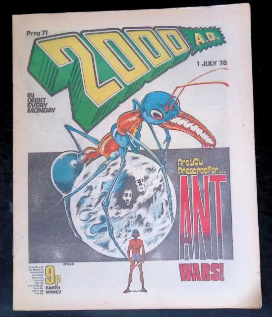 2000AD Prog #71 Bronze Age IPC Magazines 1 July 1978  Banned Issue VF-