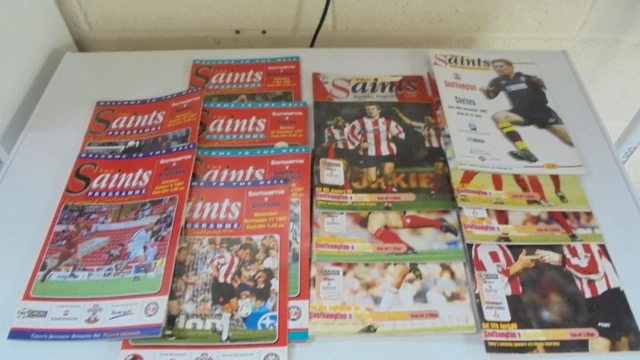 13 SOUTHAMPTON HOME Football Programmes,Aug 1997-Dec 1999,See ...