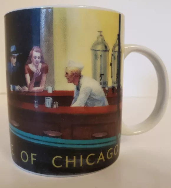 Edward Hopper Coffee Mug The Art Institute Of Chicago Nighthawks Paint 10 Oz VTG