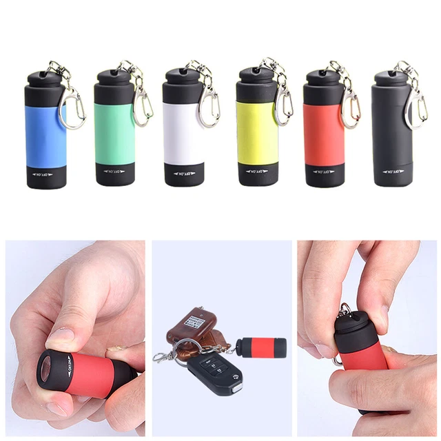 Mini Keychain Waterproof Rechargeable LED Light USB Flashlight-Lamp Torch Pocket