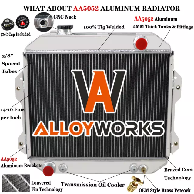 3 Row Aluminum Cooling Radiator For Nissan Forklift OEM 214606G000 214606G102