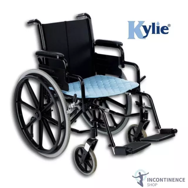 1x Kylie Washable Chair Pad - Blue - 50cm x 50cm - Chair Protection 3