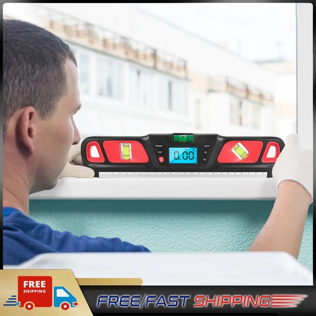 400mm Digital Protractor Level 360 Degree Angle Finder for Railway (Red) #1