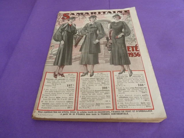 ANCIEN CATALOGUE SAMARITAINE Hiver 1936 37 mode toilette Femme Homme ANCIEN CATALOGUE SAMARITAINE Hiver 1936 37 mode toilette Femme Homme
