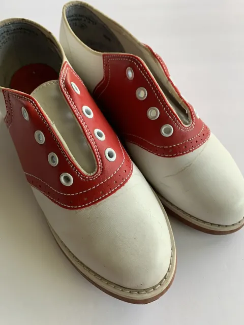 Vintage Turf Shoe Saddle Shoes Red White