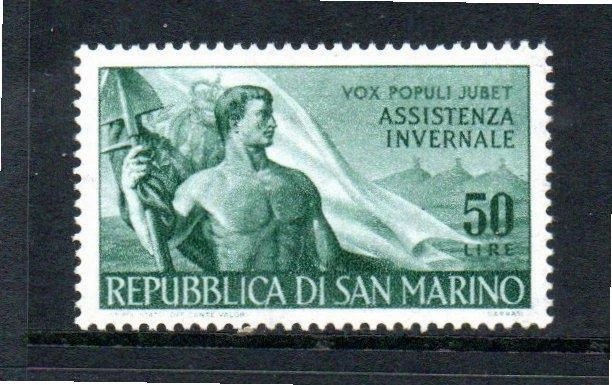 San Marino Mnh 1956 Sg506 Winter Relief Fund