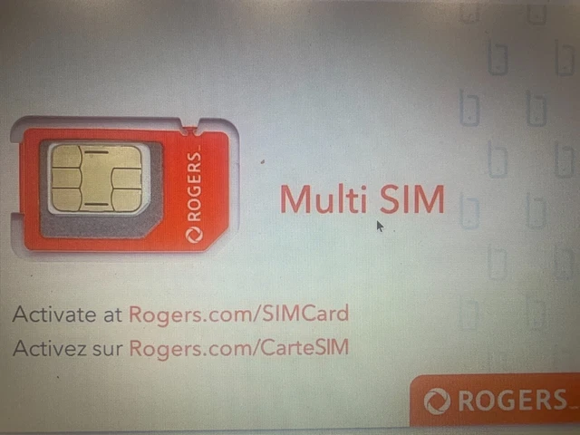 400 ROGERS MULTI SIM CARD pick 0-60 min CAN+USA/ DLVRY same-NEXT DAY-100%+FDBK